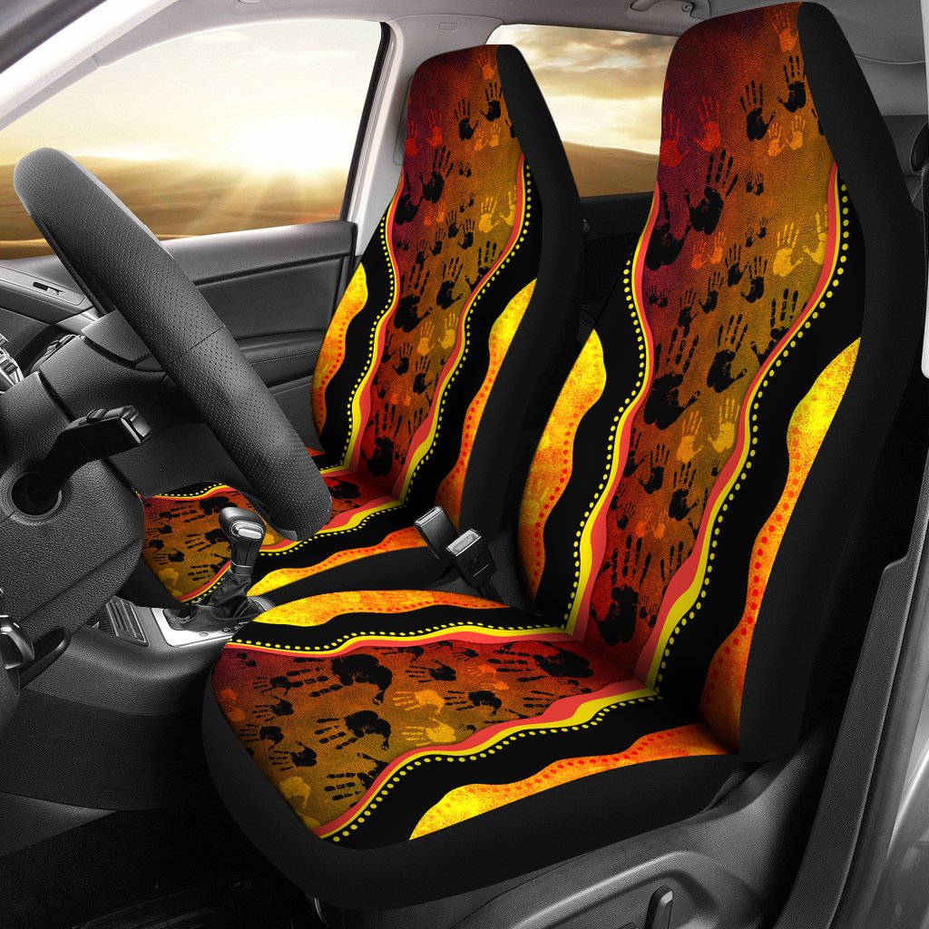 car-seat-covers-aboriginal-rock-painting-hand-art-golden-style