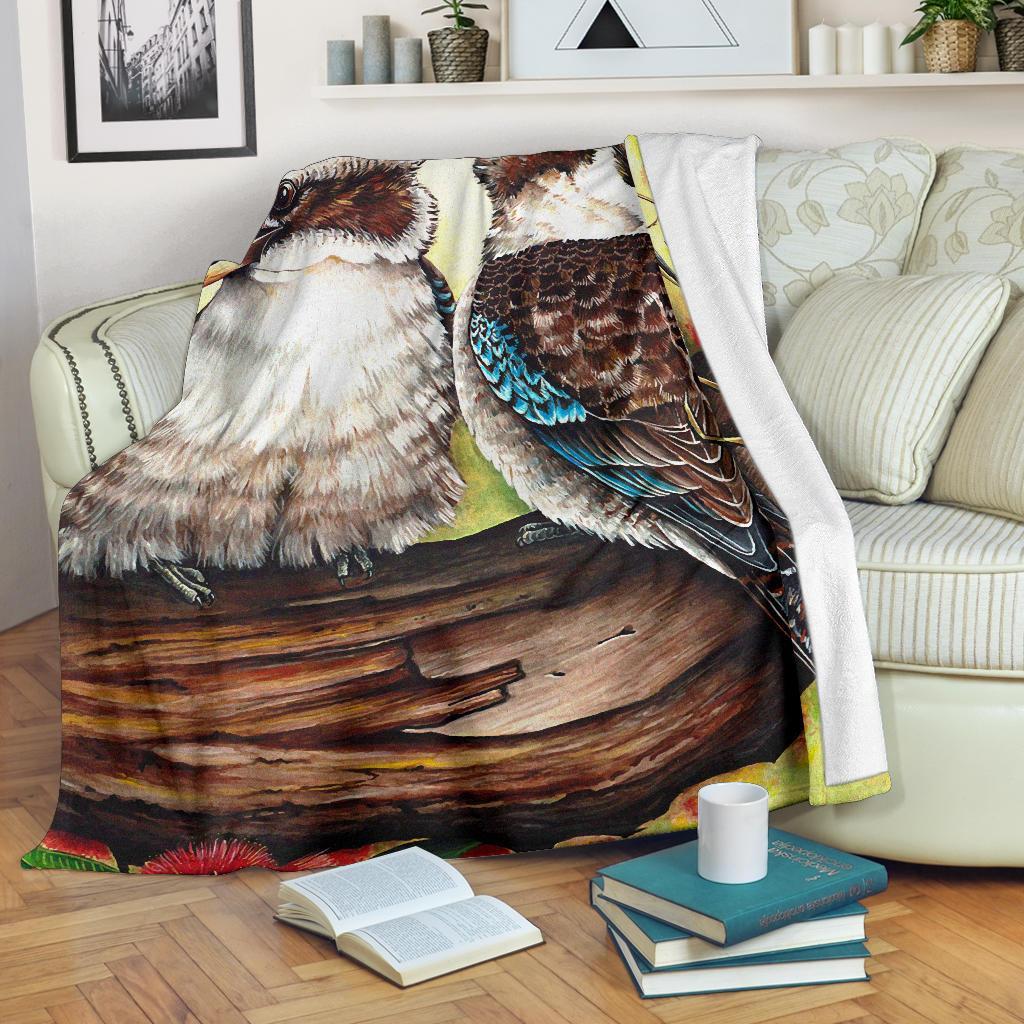 premium-blanket-kookaburra-with-waratah