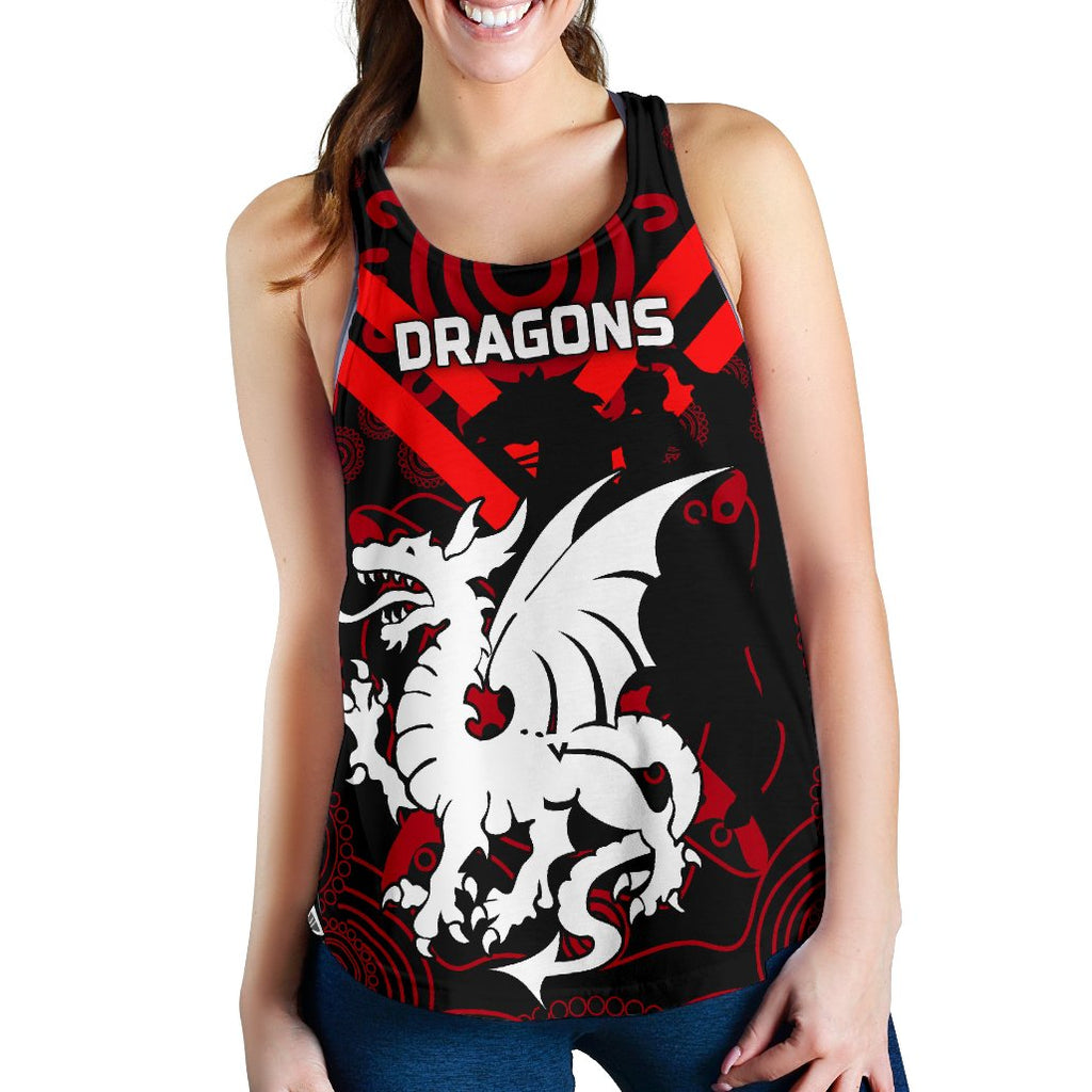 Dragons Women's Racerback Tank St. George Aboriginal - Vibe Hoodie