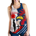 Australia Roosters Women's Racerback Tank Anzac Day - Three Tiles Style - Vibe Hoodie