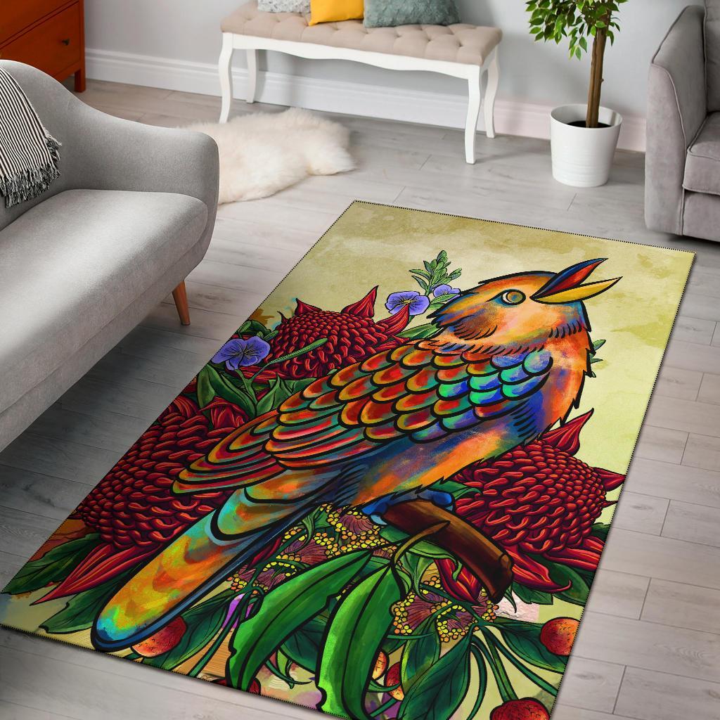 area-rug-australia-kookaburra-with-waratah