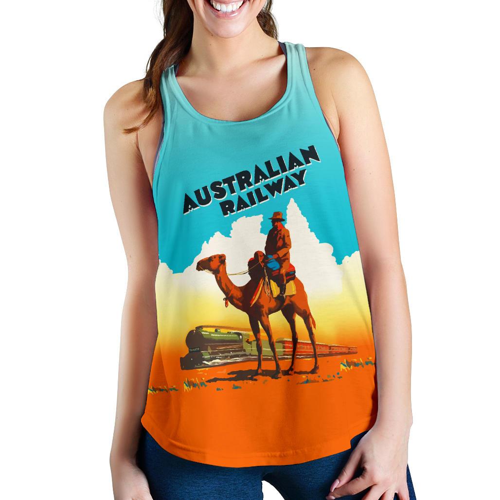 Racerback Tank - Australia Camel Top Tank Railway - Women - Vibe Hoodie