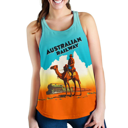 Racerback Tank - Australia Camel Top Tank Railway - Women - Vibe Hoodie