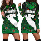 rabbitohs-womens-hoodie-dress-simple-indigenous