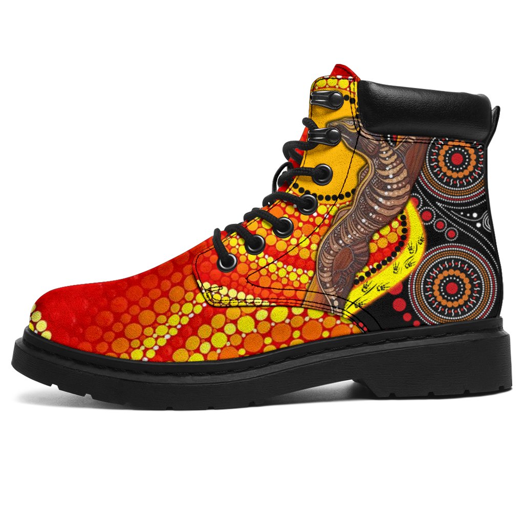 all-season-boots-australian-aboriginal-dot-painting-sun-and-lizard