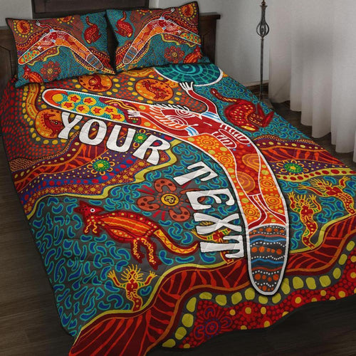 aboriginal-personalised-quilt-bed-set-indigenous-boomerang