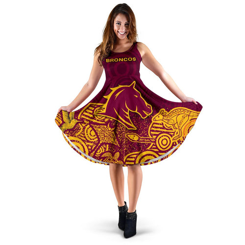 Brisbane Women Dress Broncos Indigenous - Vibe Hoodie