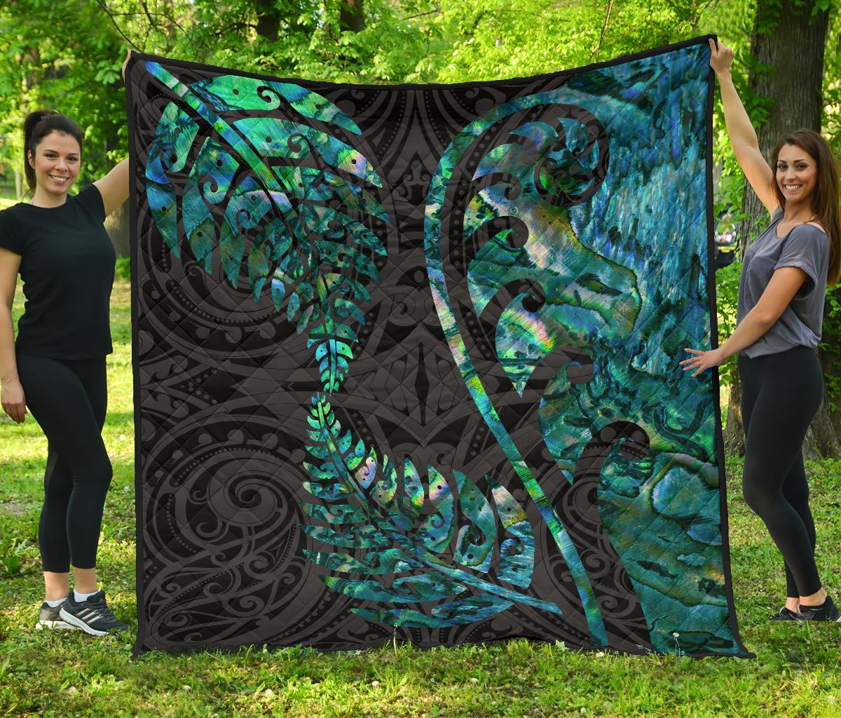 aotearoa-maori-premium-quilt-silver-fern-koru-vibes