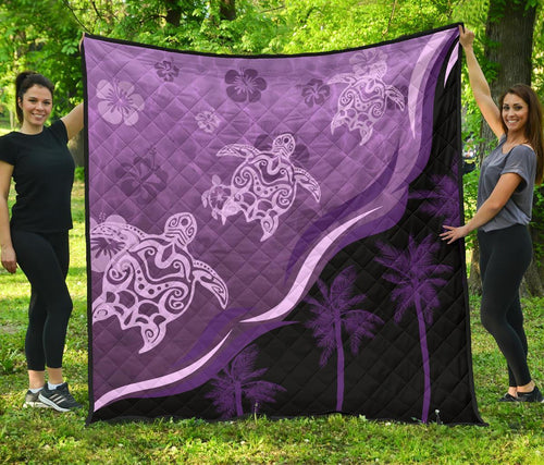 purple-turtle-hibiscus-premium-quilt
