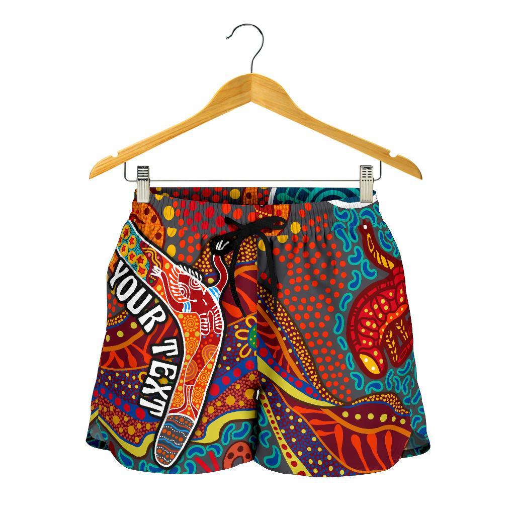 Aboriginal Personalised Women's Shorts - Indigenous Boomerang - Vibe Hoodie