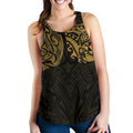 New Zealand Women'S Racerback Tank, Maori Polynesian Tattoo Gold - Vibe Hoodie