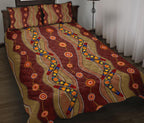 aboriginal-quilt-cover-set-boomerang-patterns-dot-painting