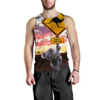 men-tank-top-koala-mens-tank-kangaroo-sign-sunset-landscape-art