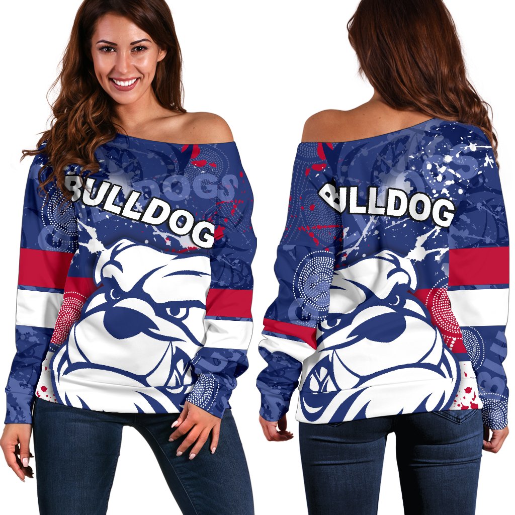 Western Bulldogs Off Shoulder Sweater - Vibe Hoodie