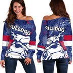 Western Bulldogs Off Shoulder Sweater - Vibe Hoodie