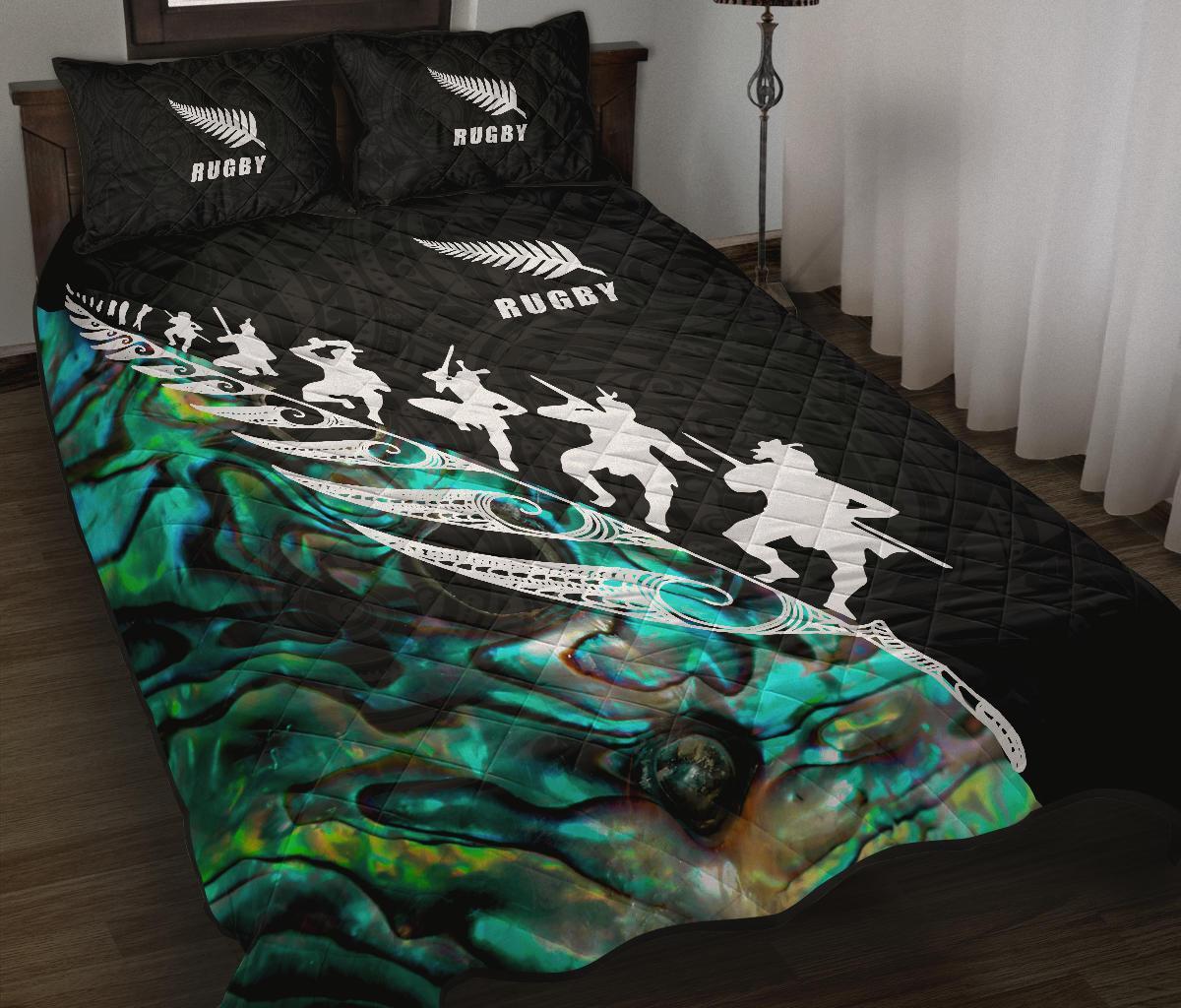 new-zealand-quilt-bed-set-rugby-haka-fern-paua-shell-quilt-and-pillow-cover