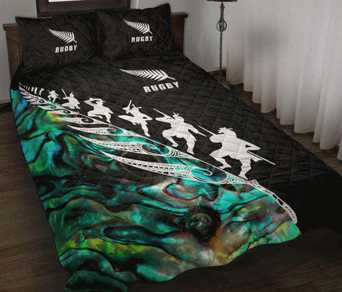 new-zealand-quilt-bed-set-rugby-haka-fern-paua-shell-quilt-and-pillow-cover