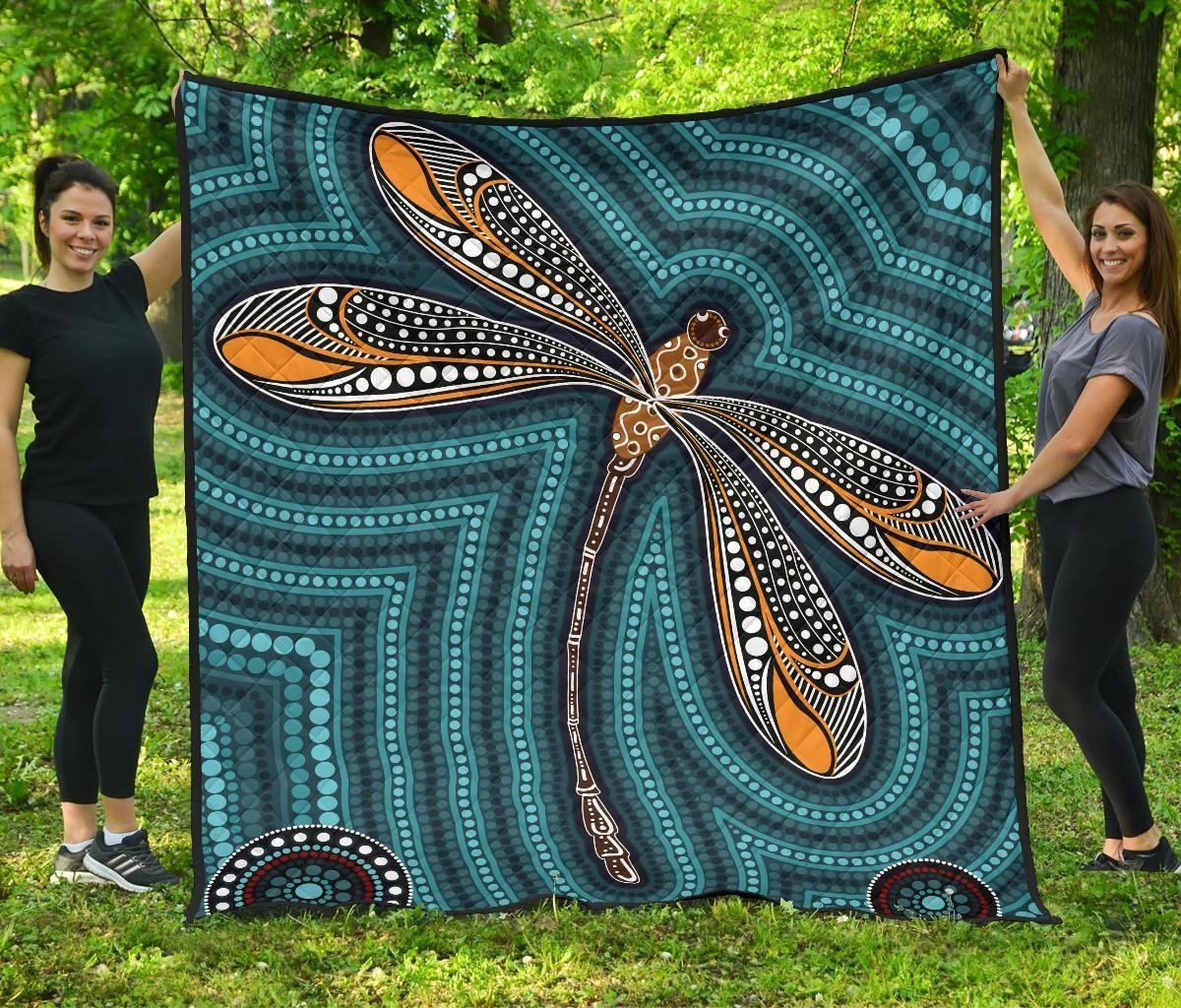 aboriginal-premium-quilt-indigenous-dragonfly