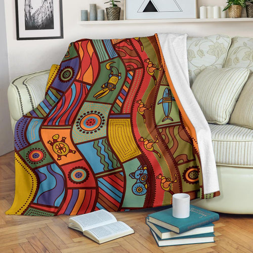 premium-blanket-aboriginal-art-with-animals