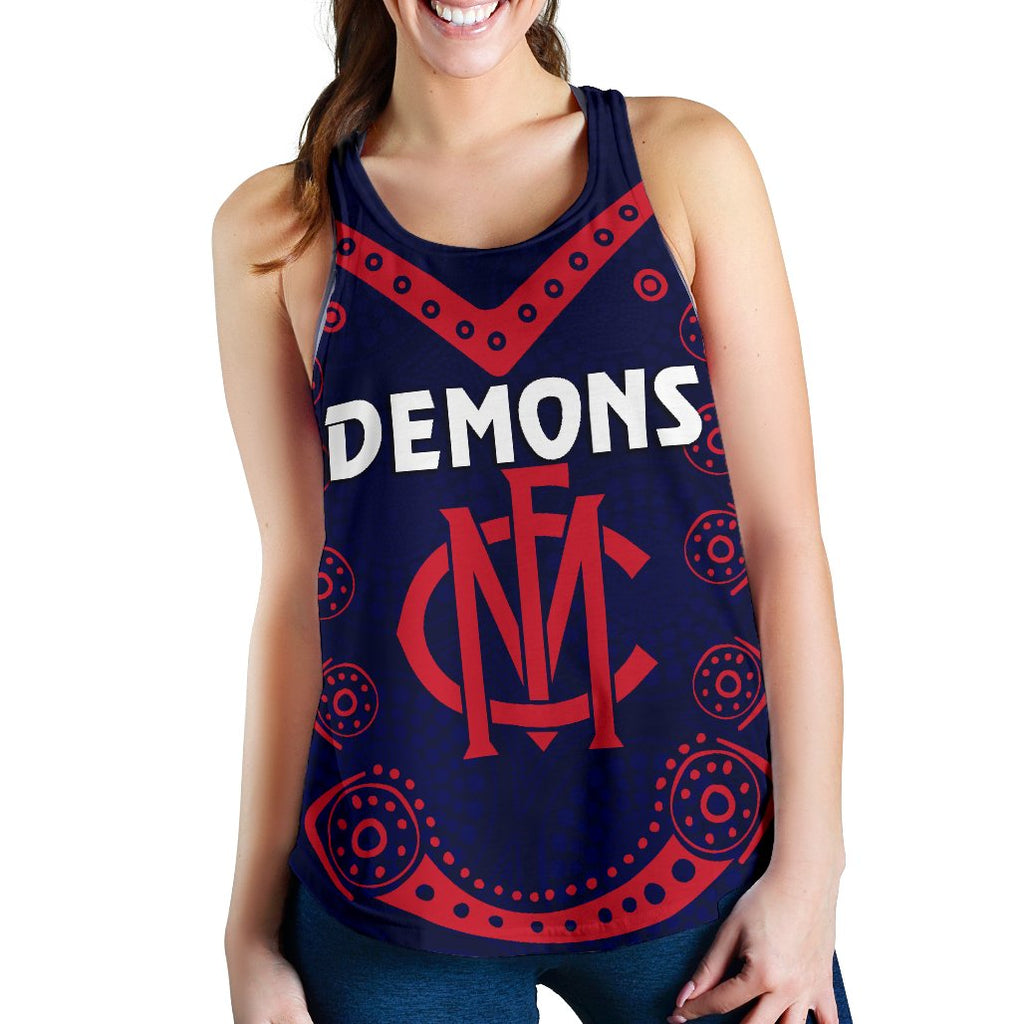 Melbourne Demons Indigenous Women Racerback Tank Football - Vibe Hoodie