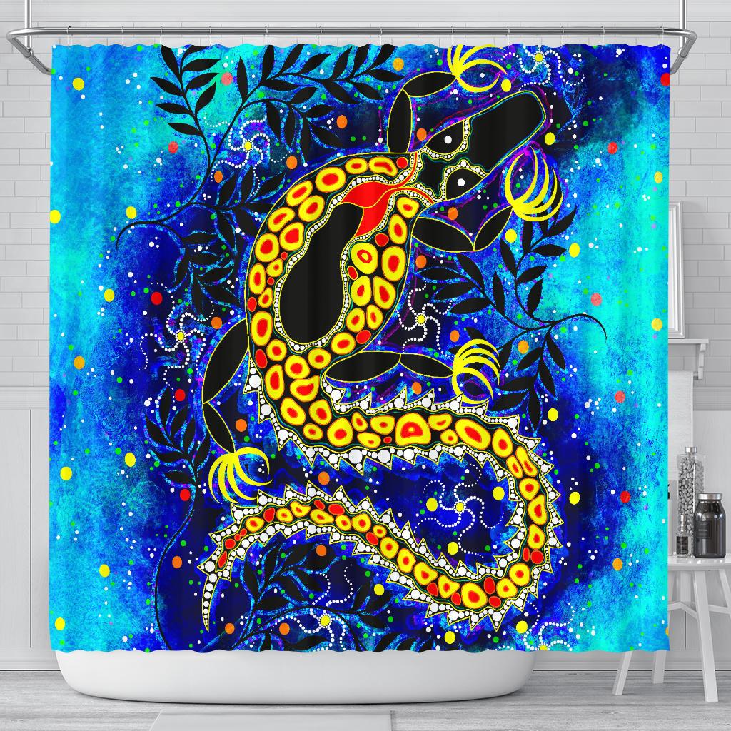 aboriginal-shower-curtain-indigenous-crocodile