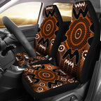 aboriginal-car-seat-cover-boomerang-dot-painting-circle-patterns-flowers