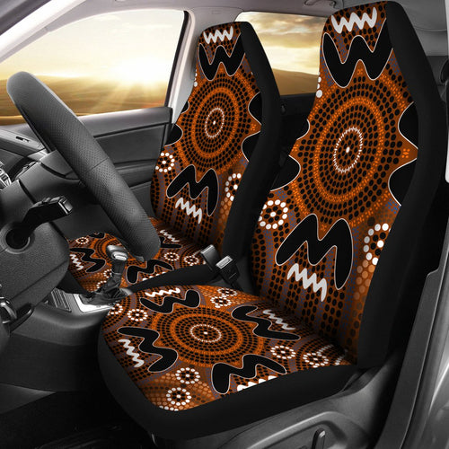 aboriginal-car-seat-cover-boomerang-dot-painting-circle-patterns-flowers