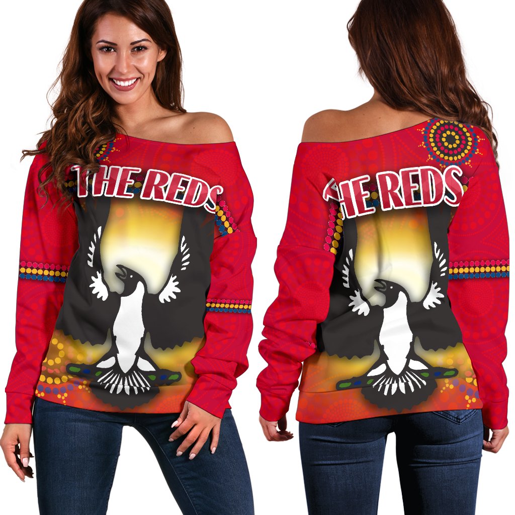 Adelaide Women Off Shoulder Sweater The Reds - Vibe Hoodie