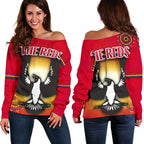 Adelaide Women Off Shoulder Sweater The Reds - Vibe Hoodie