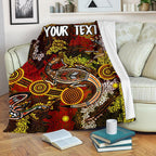 custom-aboriginal-premium-blanket-kangaroo-and-lizard-dot-painting-art