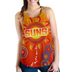 Naidoc Suns Women Racerback Tank Gold Coast Indigenous Style - Vibe Hoodie