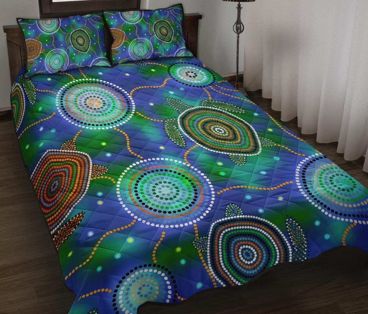 aboriginal-quilt-bed-set-indigenous-turtle-dreaming