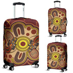 aboriginal-luggage-covers-indigenous-lizard-dot-painting-art