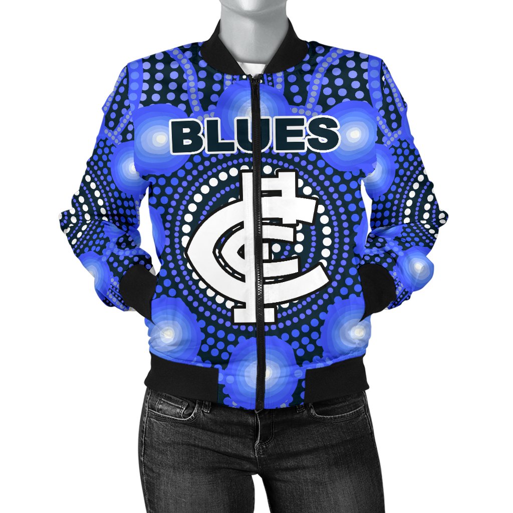 blues-women-bomber-jacket-carlton-bright-indigenous