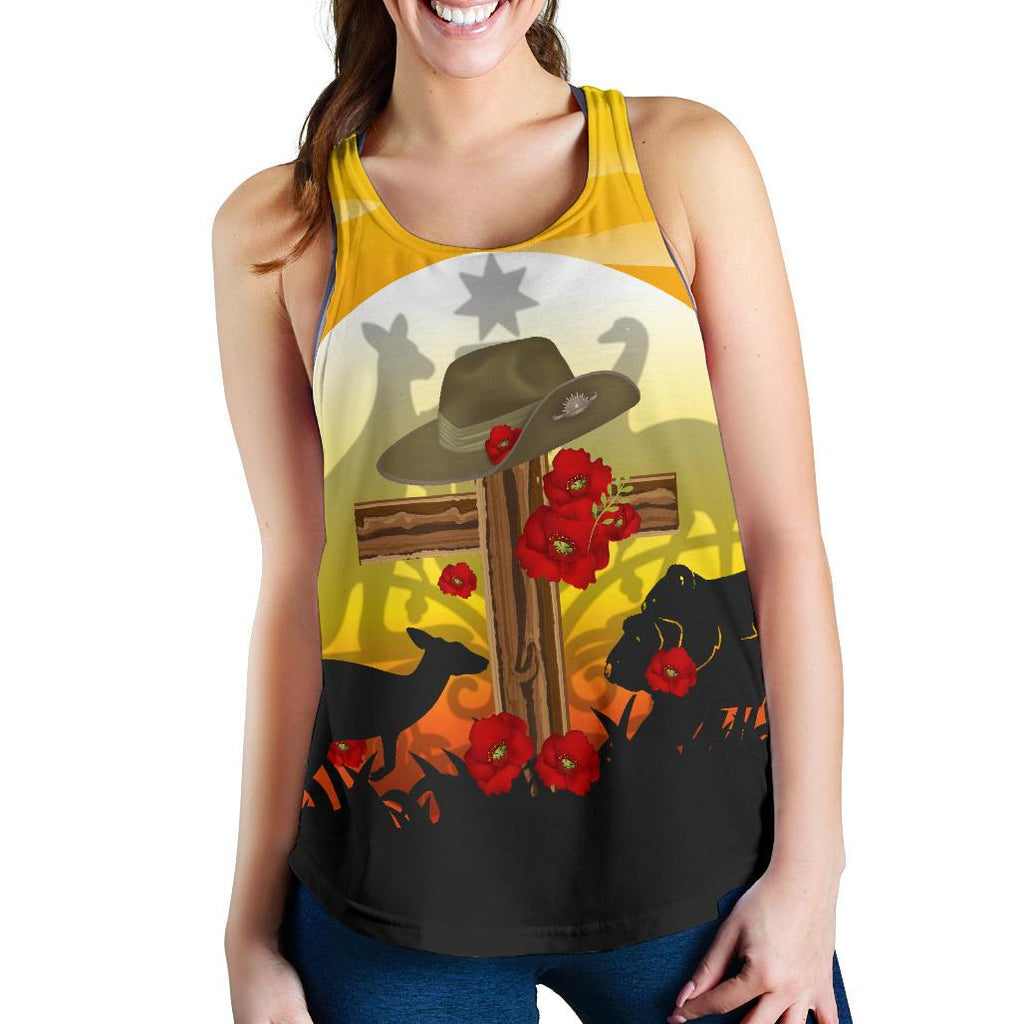 Racerback Tank - Anzac Day Tank Dawn Service - Women - Vibe Hoodie