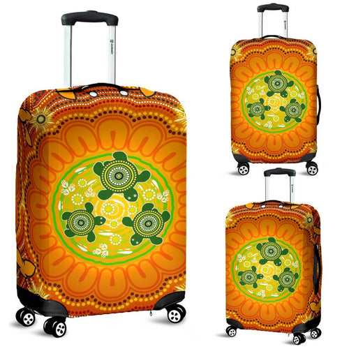 aboriginal-luggage-covers-turtle-circle-dot-painting-art