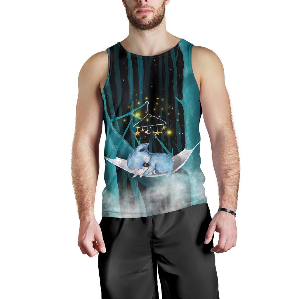 men-tank-top-koala-mens-tank-sleeping-in-forest