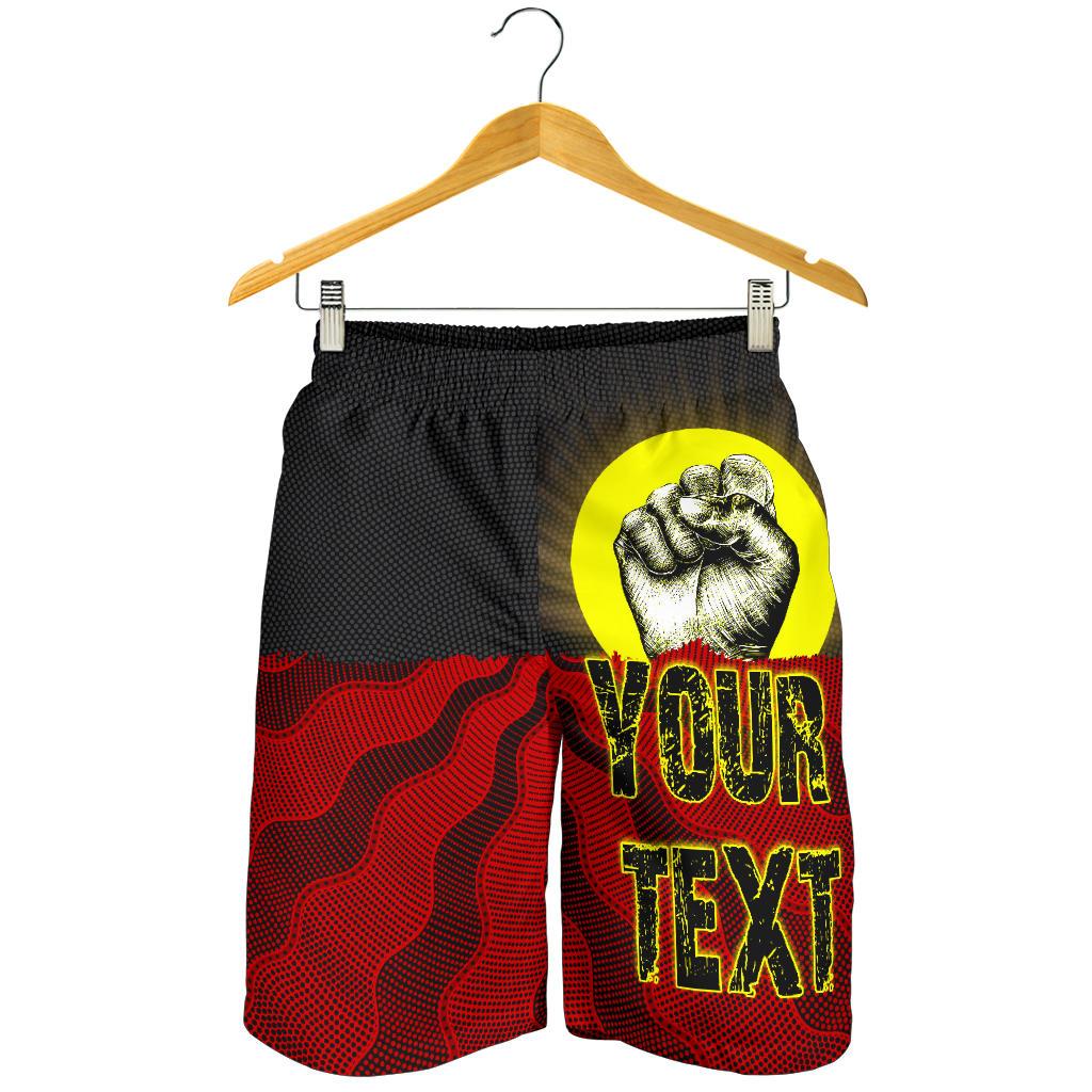custom-aboriginal-mens-shorts-black-lives-matter-sun-dot-painting
