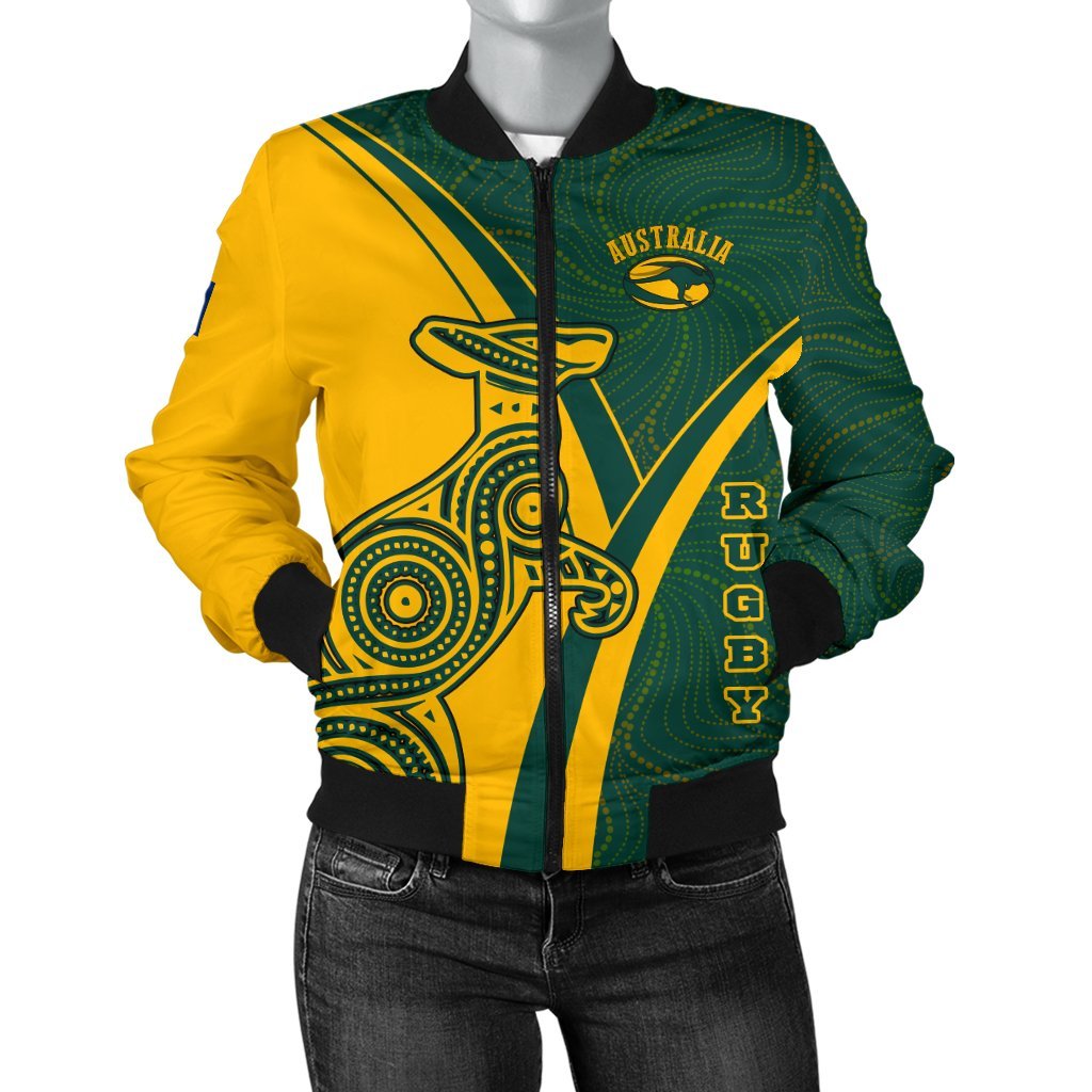 rugby-womens-bomber-jacket-australian-rugby-kangaroo-aboriginal-patterns