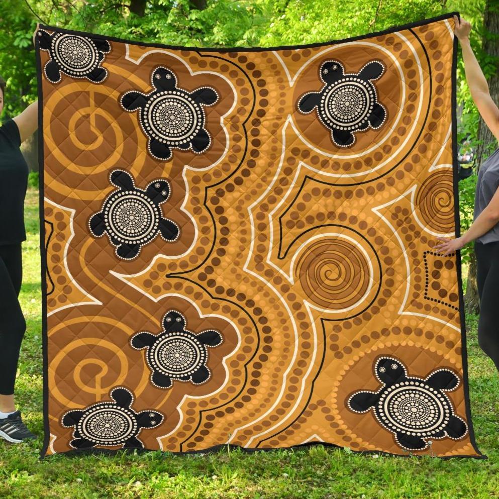 aboriginal-premium-quilt-indigenous-turtle-gold-version