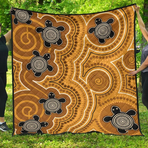 aboriginal-premium-quilt-indigenous-turtle-gold-version