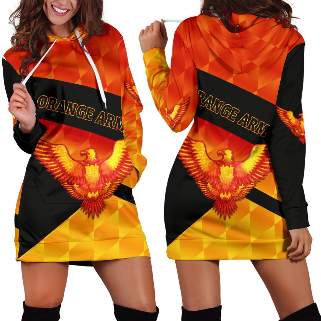 orange-army-womens-hoodie-dress-cricket-sporty-style-1