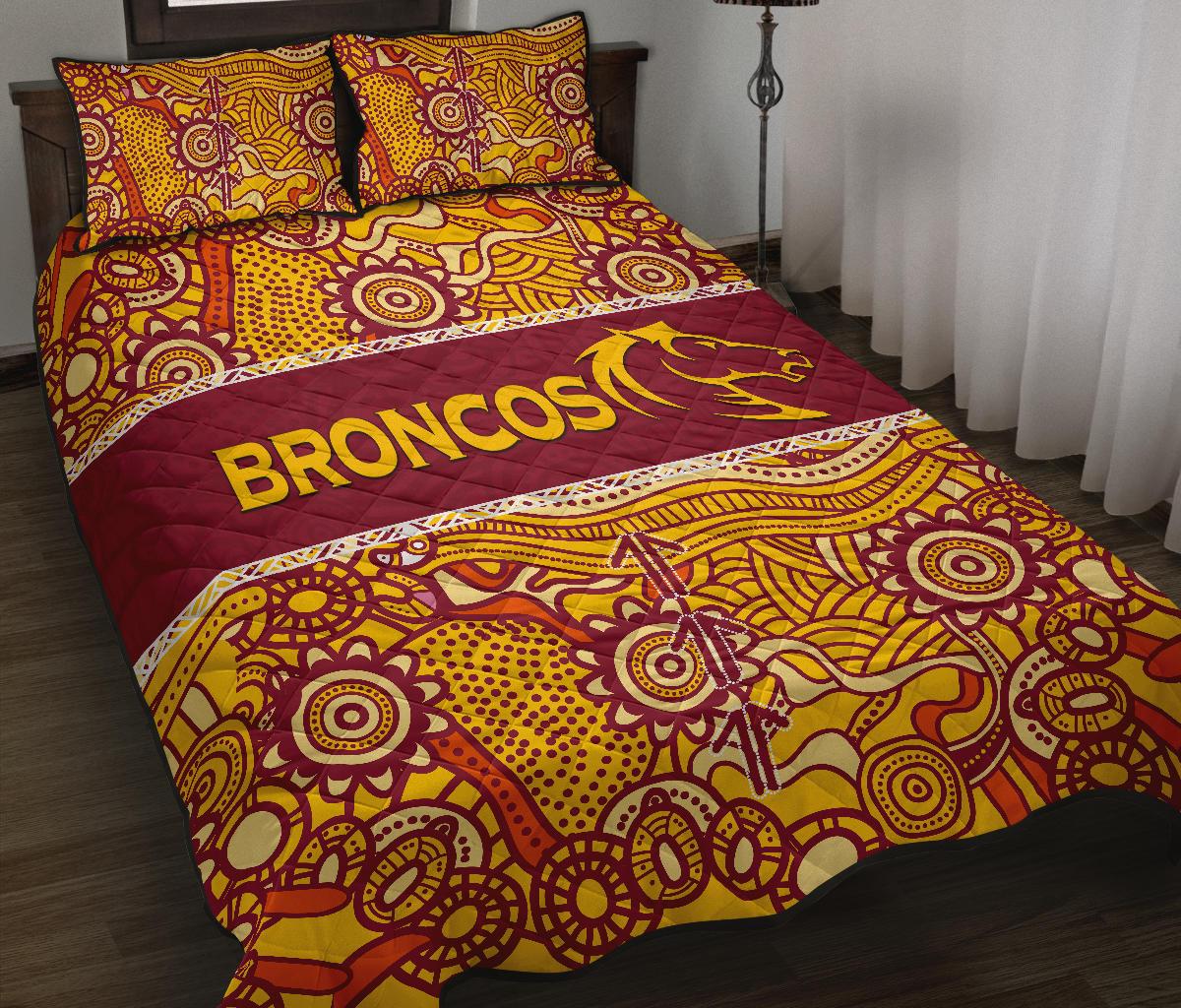 brisbane-broncos-quilt-bed-set-aboriginal-patterns