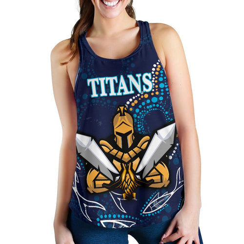 Gold Coast Women Racerback Tank Titans Gladiator Indigenous - Vibe Hoodie