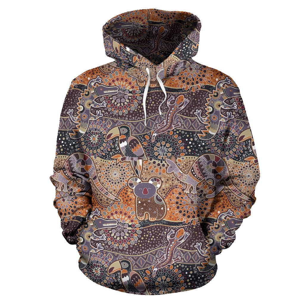 aboriginal-hoodie-koala-kangaroo-lizard-patterns-australian-animals