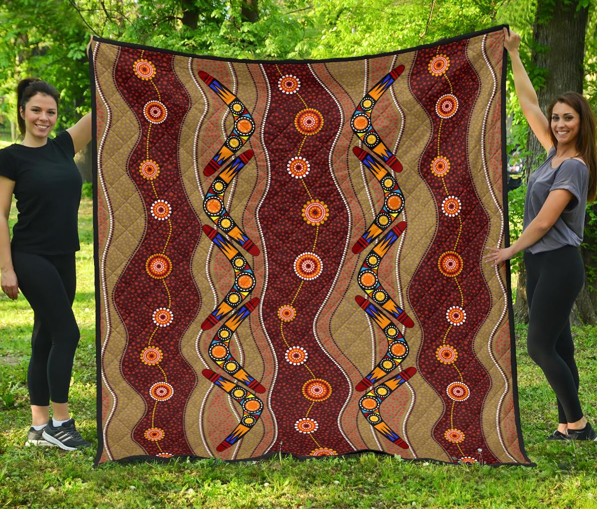 premium-quilts-aboriginal-patterns-coverlets-boomerang