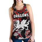 Dragons Women Racerback Tank St. George Indigenous Black - Vibe Hoodie