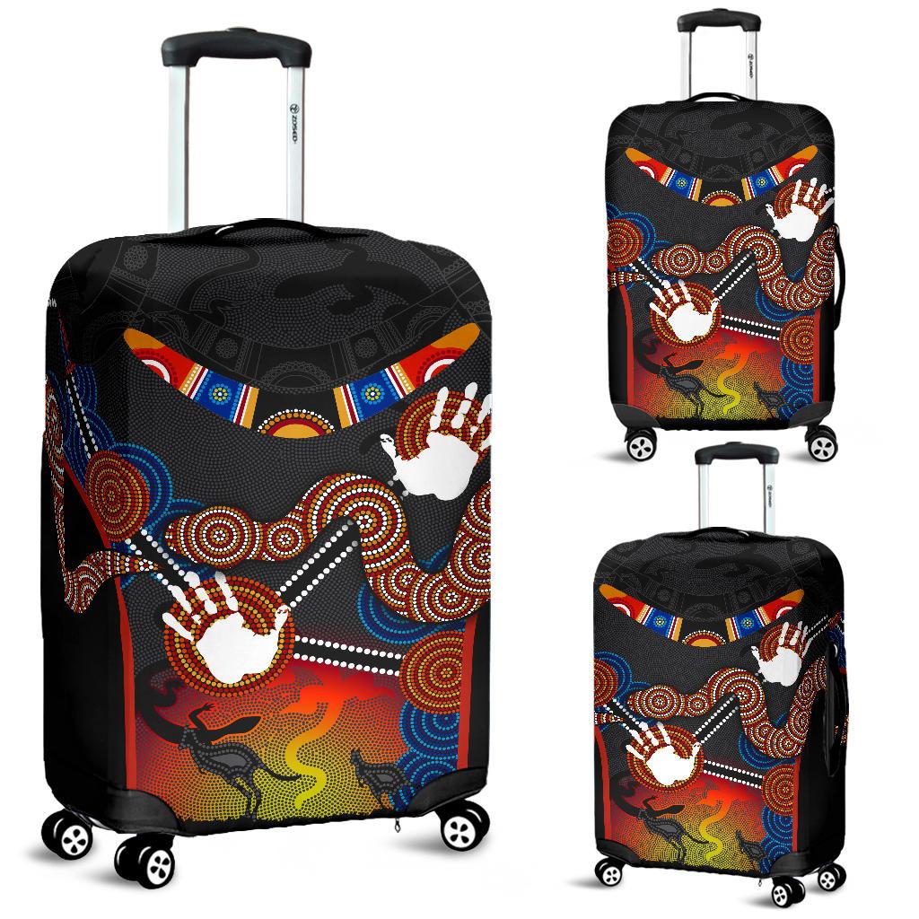 aboriginal-luggage-covers-australian-boomerang-and-snake-indigenous-art