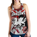 Dragons Women Racerback Tank St. George Indigenous White - Vibe Hoodie