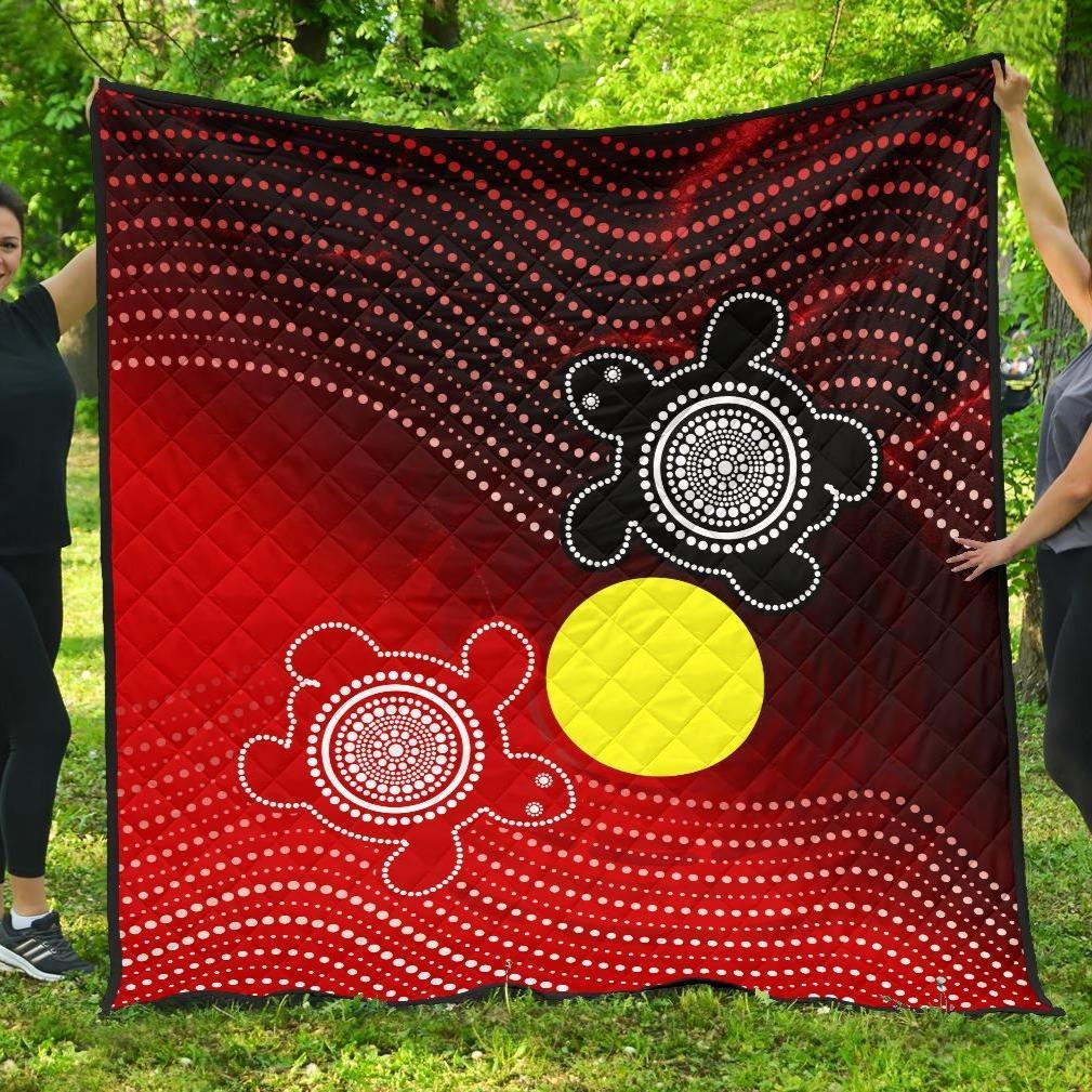 aboriginal-premium-quilt-indigenous-circle-dot-painting-style